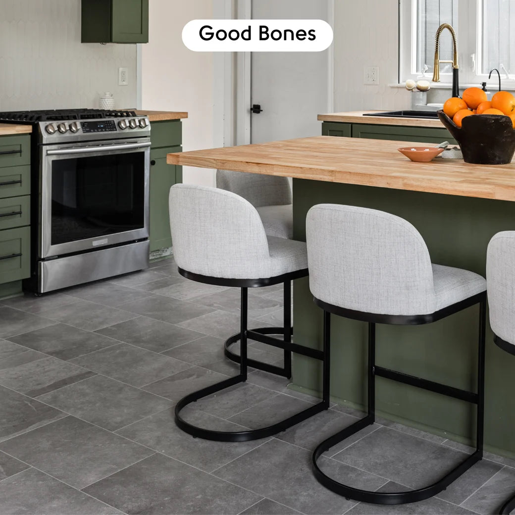 Karndean Knight Tile Gluedown - 12" x 18" Grey Riven Slate ST16
