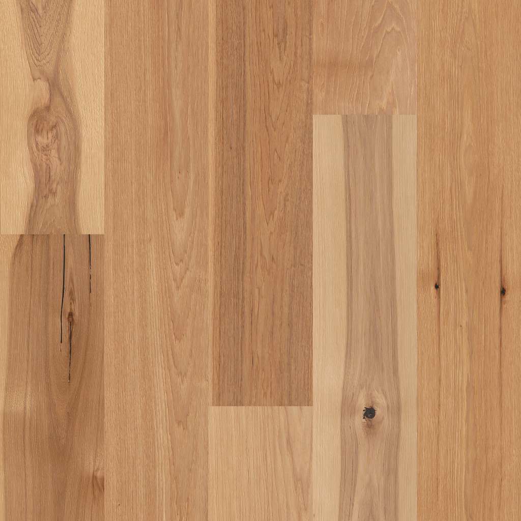 The Castlewood collection has an abundance of the natural charm that makes hardwood floors so desirable. Creating its stunning character are stylish 7 1/2" widths, extremely handsome linear graining, and sawn face veneers that closely resemble solid hardwood.