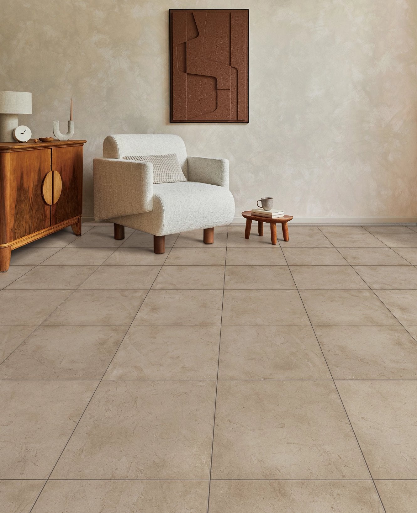 COREtec Tile SPC - 18" x 36" Raw Terra Cotta ($6.59 p/sf) VV840-12271