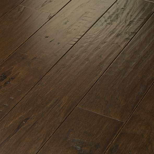 Pebble Hill Hickory, which warms rooms with its rich grain and hand-scraped texture, has proven so popular we've added another width plus three new colors. Hickory has inherent strength and durability, which make Pebble Hill a fantastic flooring choice. Made in the USA.